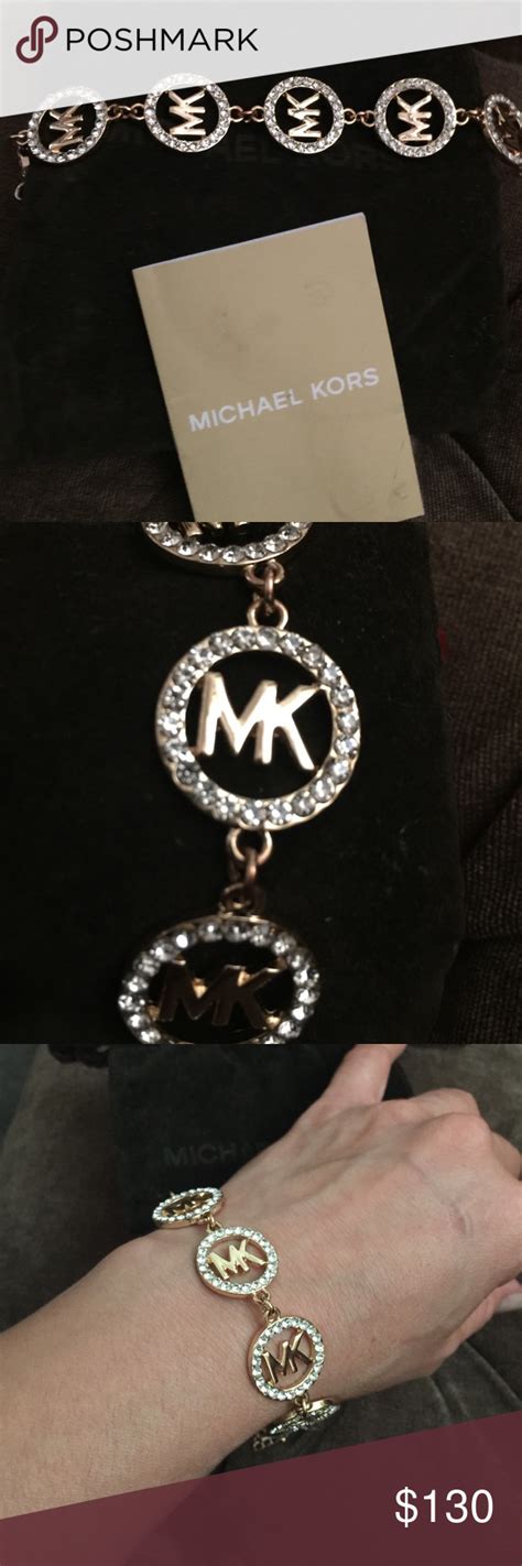 michael kors bracelet diamond|mk bracelet with initials.